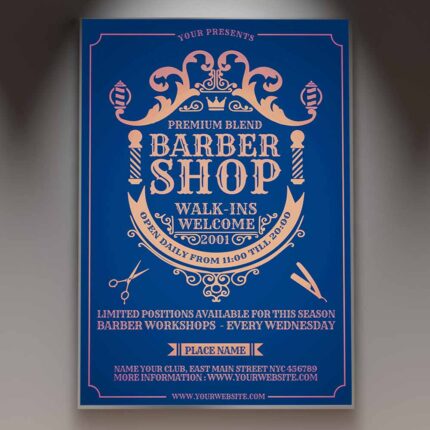 Download Barber Shop Event Card Printable Template 1