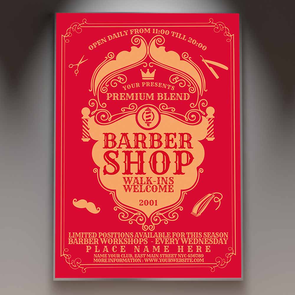 Barber Shop Card Printable Template