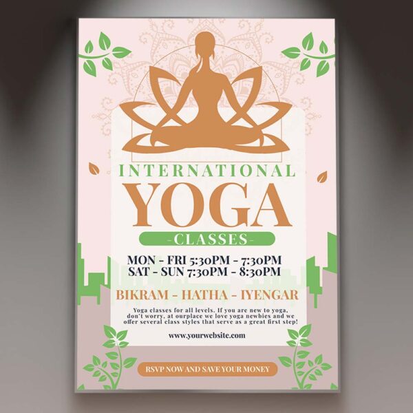 Download Yoga Flyer - PSD Template | PSDmarket