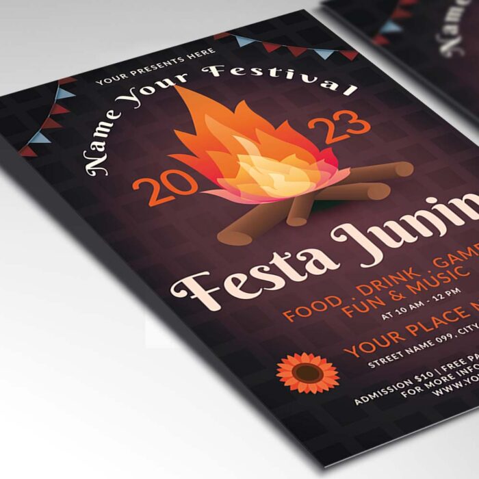 Download Festa Junina Fest Card Printable Template 2