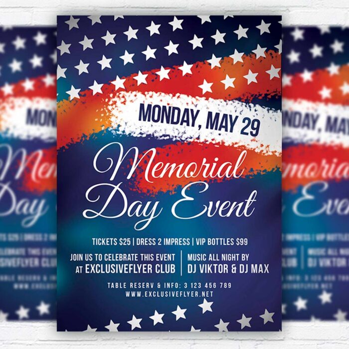 Memorial Day Event PSD Template - Image 1