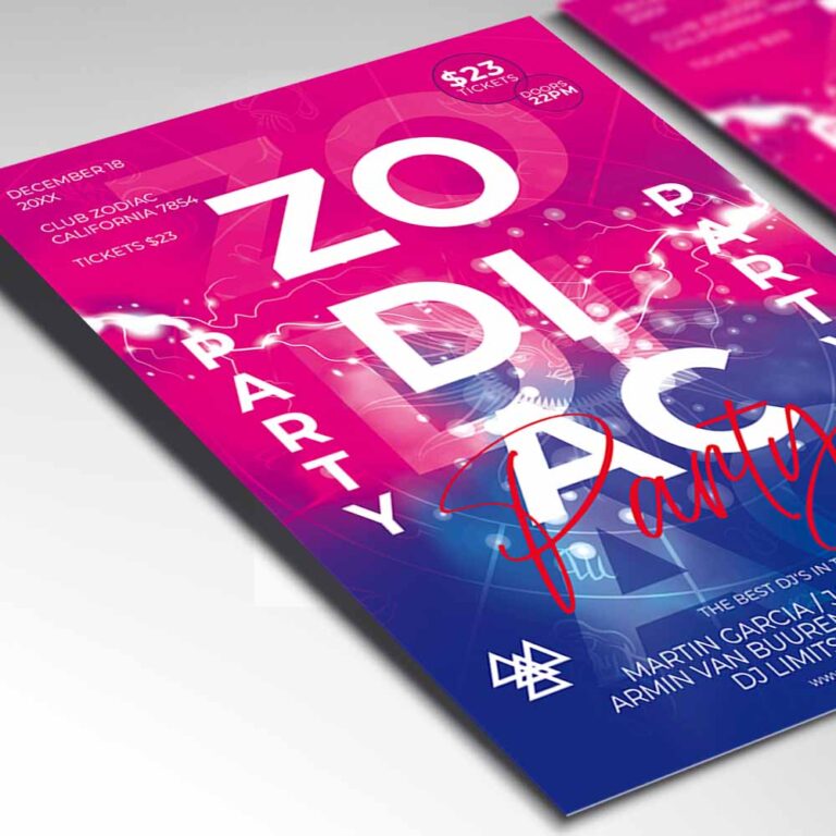 Zodiac Party - Club Flyer PSD Template | PSDmarket