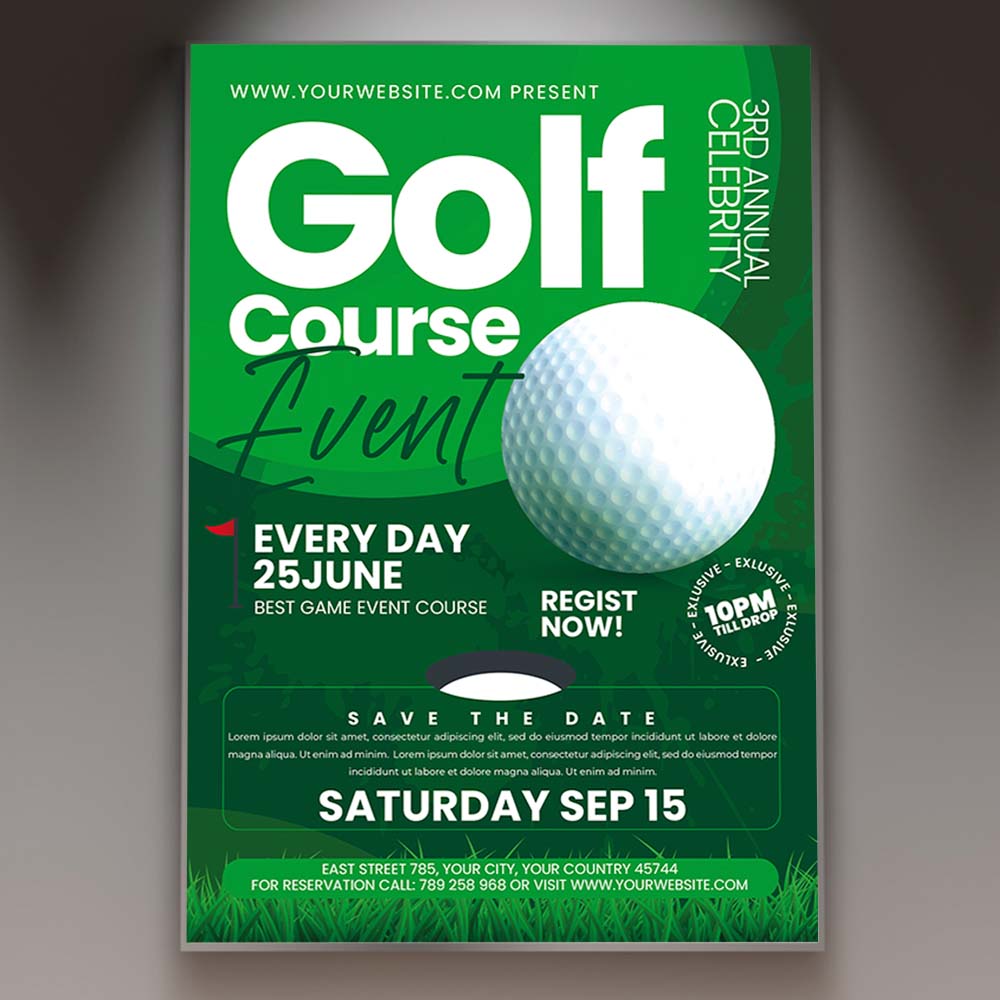 Annual Golf Tournament Flyer Template - Premium Flyer - FFFLYER