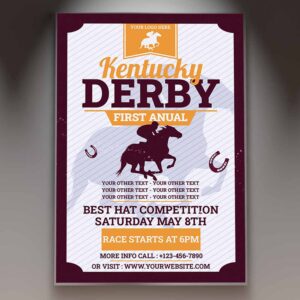 Download Kentucky Derby Flyer - Psd Template 