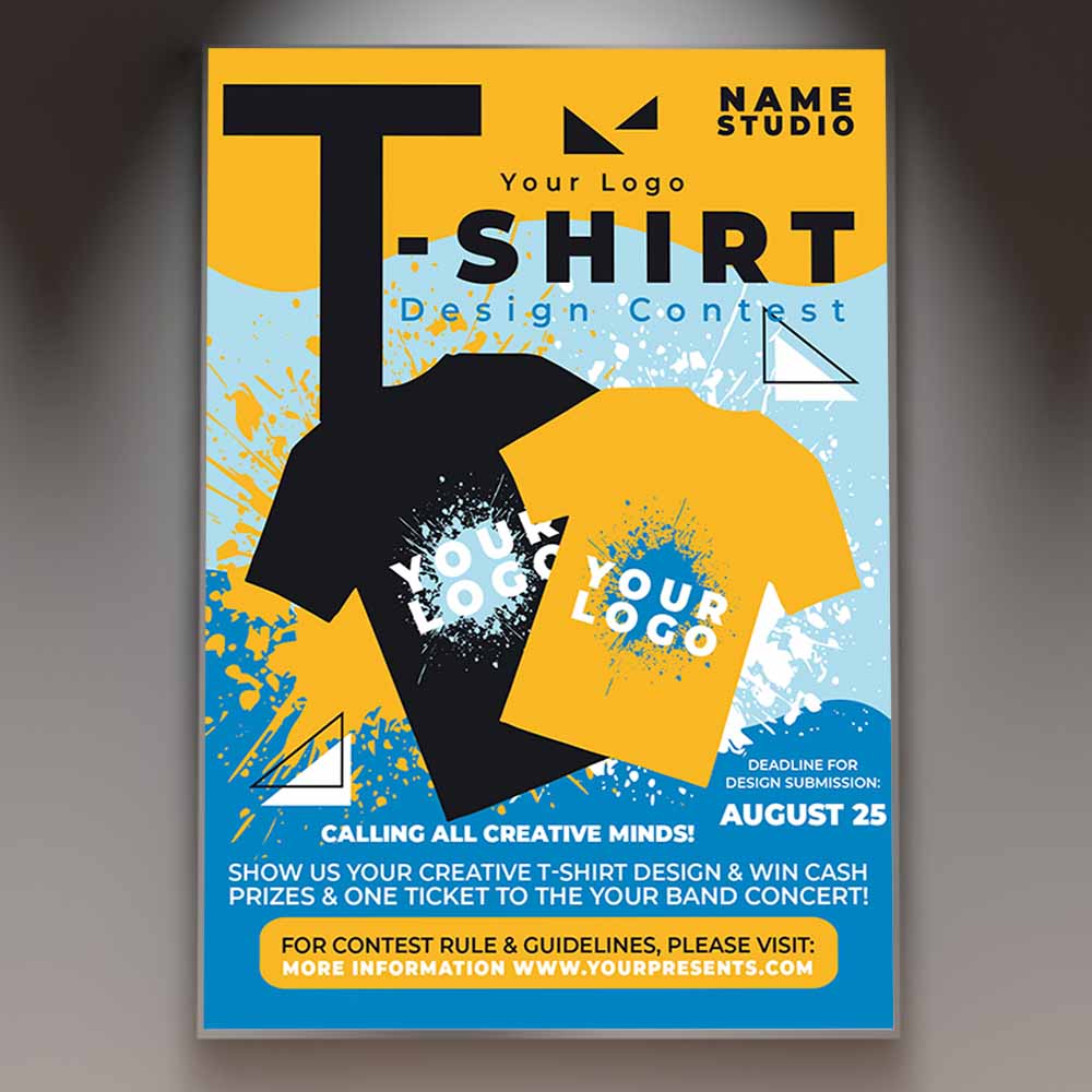 T-shirt Design Contest Card Printable Template Flyer
