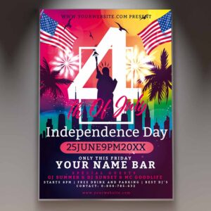 Download 4th of July Party Flyer - PSD Template | PSDmarket