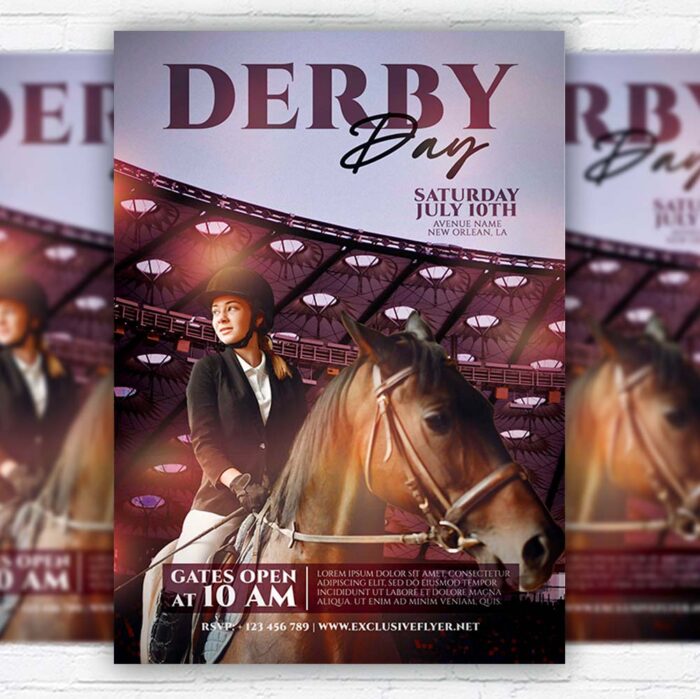 Download Kentucky Derby Party - Flyer PSD Template | ExclusiveFlyer