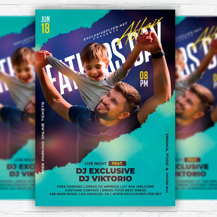 Fathers Day Affair PSD Template - Image 1