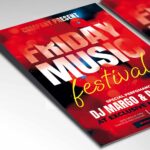 Download Friday Music Festival Card Printable PSD Template 2