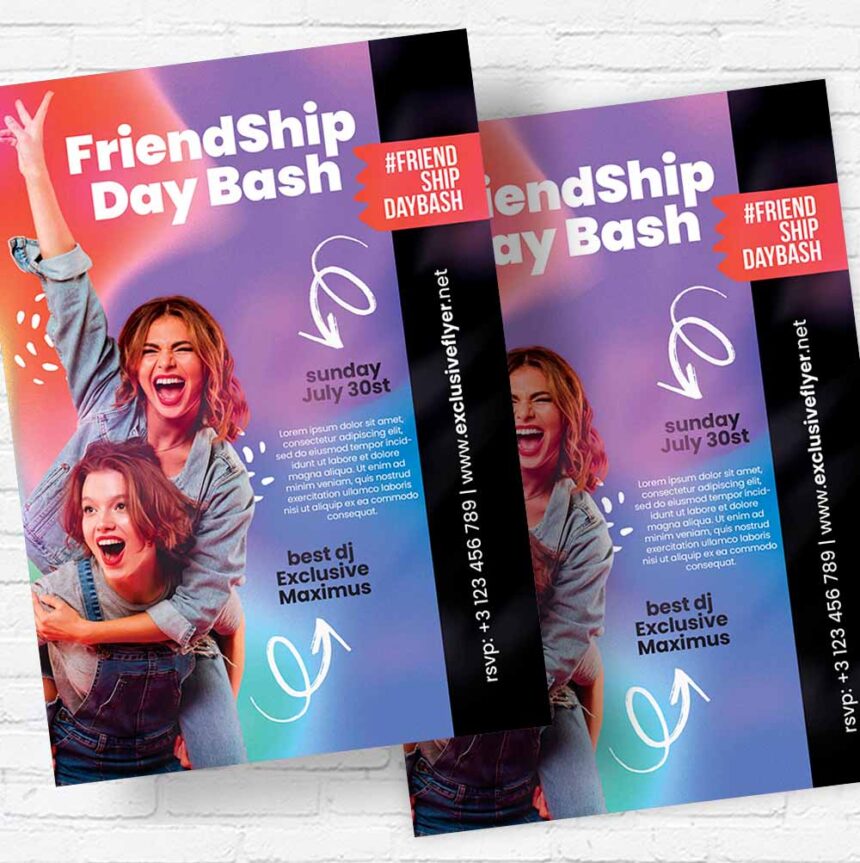 Download Friendship Day Bash Flyer Psd Template Exclusiveflyer