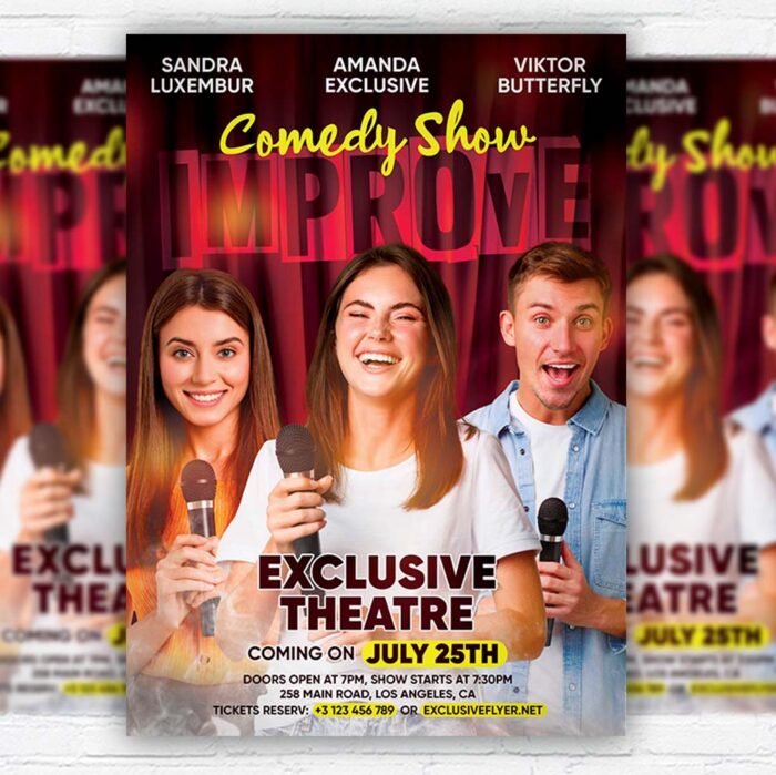 Download Improve Comedy Show - Flyer PSD Template | ExclusiveFlyer