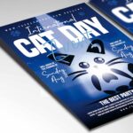 Download International Cat Day Event Card Printable PSD Template 2