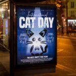 Download International Cat Day Event Card Printable PSD Template 3