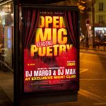 Download Mic Poetry Card Printable PSD Template 3