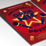 Download Open Mic Poetry Card Printable PSD Template 2