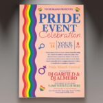 Download Pride Event Rainbow Card Printable PSD Template 1