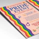 Download Pride Event Rainbow Card Printable PSD Template 2