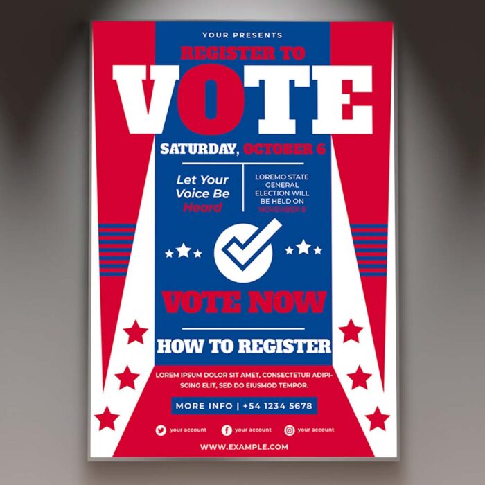 Download Voter Registration Card Printable PSD Template 1