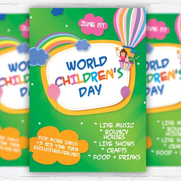 Download World Children's Day - Flyer PSD Template | ExclusiveFlyer