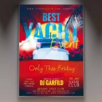 Download Yacht Party Card Printable PSD Template 1