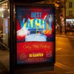 Download Yacht Party Card Printable PSD Template 3
