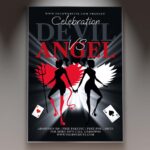 Download Angel vs Devil Card Printable PSD Template 1