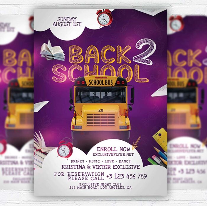 Download Back to School Affair - Flyer PSD Template | ExclusiveFlyer