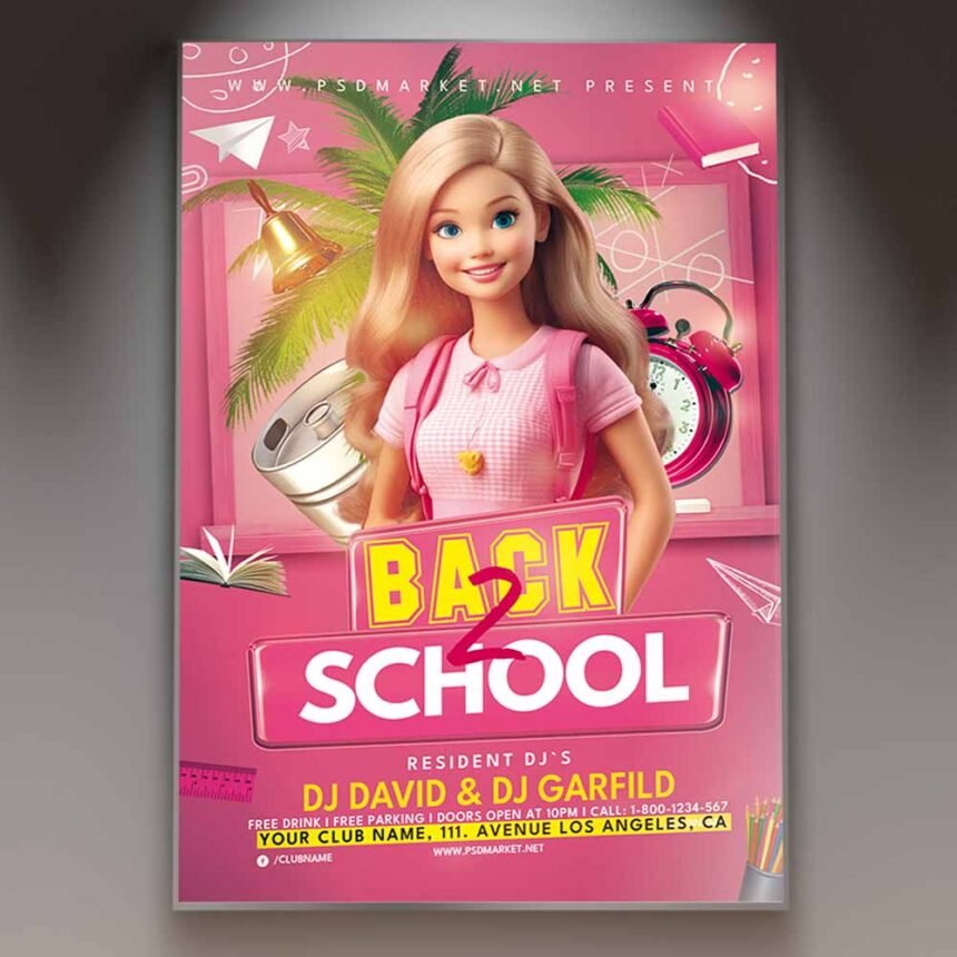 Barbie Queen Card Printable PSD Template | PSDmarket