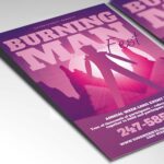 Download Burning Man Festival Card Printable PSD Template 2