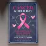 Download Cancer Day in USA Card Printable PSD Template 1