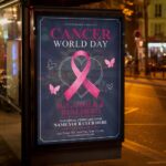 Download Cancer Day in USA Card Printable PSD Template 3