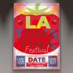 Download La Tomatina Fest Card Printable PSD Template 1