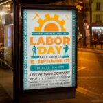 Download Labor Day in USA Card Printable PSD Template 3