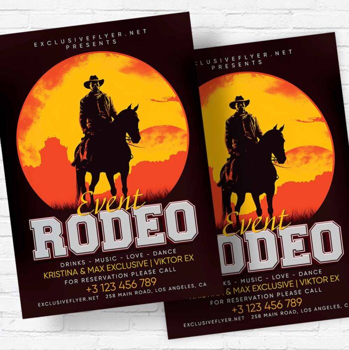 Download Rodeo Night - Flyer PSD Template | ExclusiveFlyer