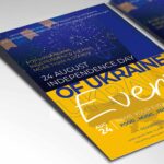 Download Ukraine Independence Day Card Printable PSD Template 2