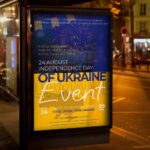 Download Ukraine Independence Day Card Printable PSD Template 3