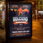 Download Volcano Surfing Card Printable PSD Template 3