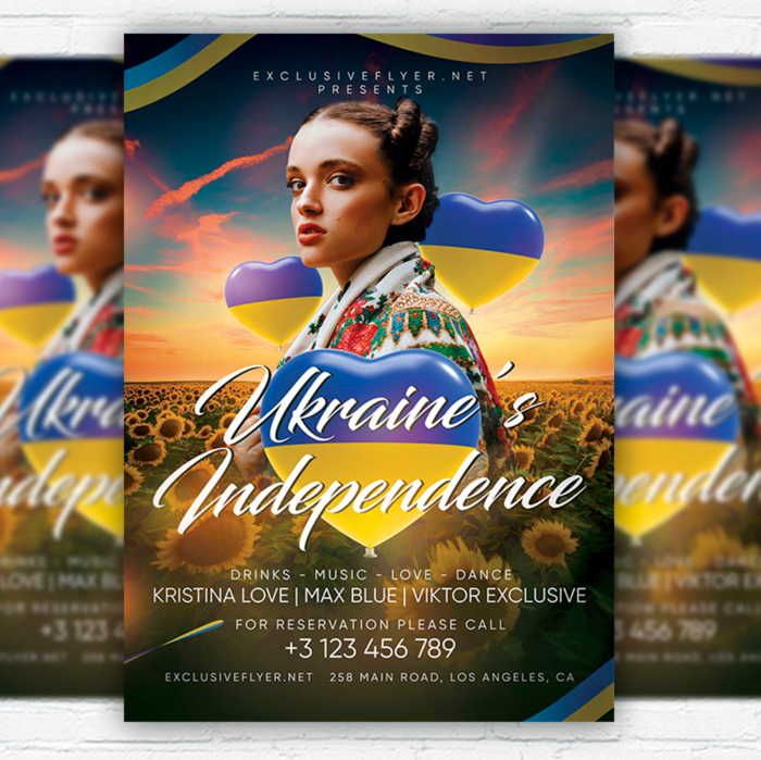 Download Ukraine's Independence Day- Flyer PSD Template | ExclusiveFlyer