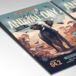 Download Animal Day Card Printable PSD Template 2