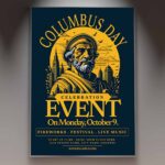 Download Columbus Day Event Card Printable PSD Template 1
