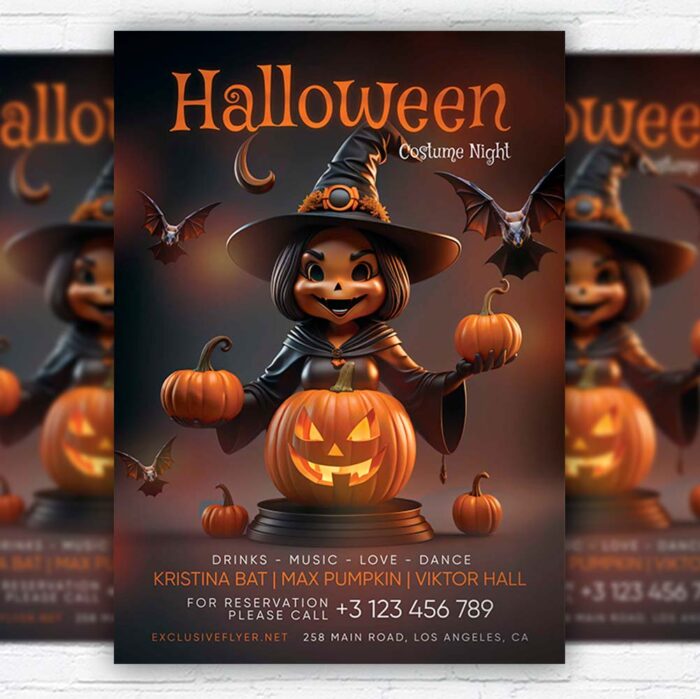 Download Costume Halloween Night - Flyer PSD Template | ExclusiveFlye