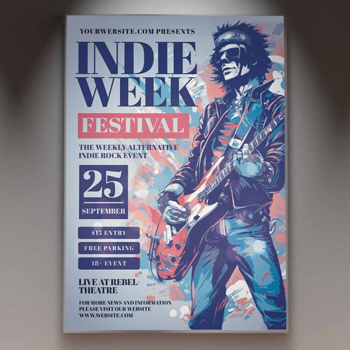 Download Indie Week Card Printable PSD Template 1