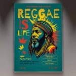 Download Reggae is Life Card Printable PSD Template 1