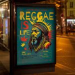 Download Reggae is Life Card Printable PSD Template 3