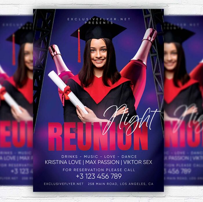 Download Reunion Night - Flyer PSD Template | ExclusiveFlye