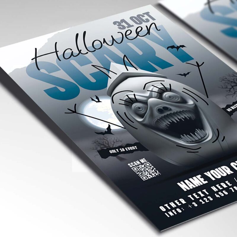 Halloween Scary Event Card Printable PSD Template | PSDmarket