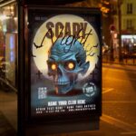 Download Scary Month Card Printable PSD Template 3