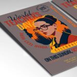 Download World Teachers Day Celebration Card Printable PSD Template 2