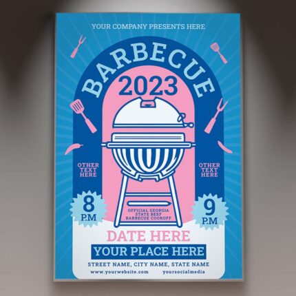 Download Barbecue Class 2023 Card Printable PSD Template 1