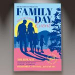 Download Family Day in USA Card Printable PSD Template 1